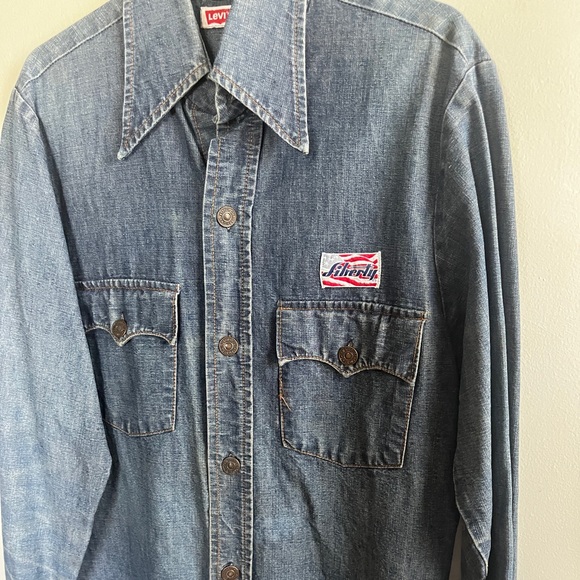 Vintage 70s Levi's Liberty Blue Denim Shirt/Jacket - Picture 10 of 11